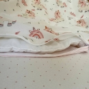 Set lenjerie de schimb pentru patut bebe 3 piese Unicorni roz (5)